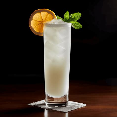 Cóctel Ramos Gin Fizz en vaso alto con espuma.