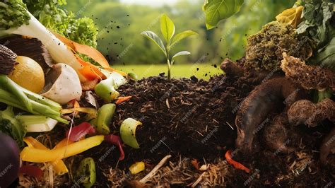 Compost orgánico en proceso de descomposición