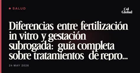 Esquema explicativo sobre las diferencias entre gestación subrogada y fecundación in vitro