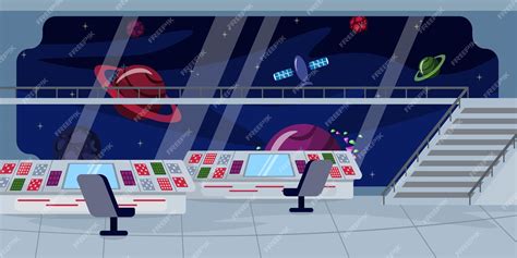 Ilustración de una UCI pediátrica decorada como una estación espacial, con estrellas, planetas y naves espaciales para crear un ambiente lúdico y estimulante.